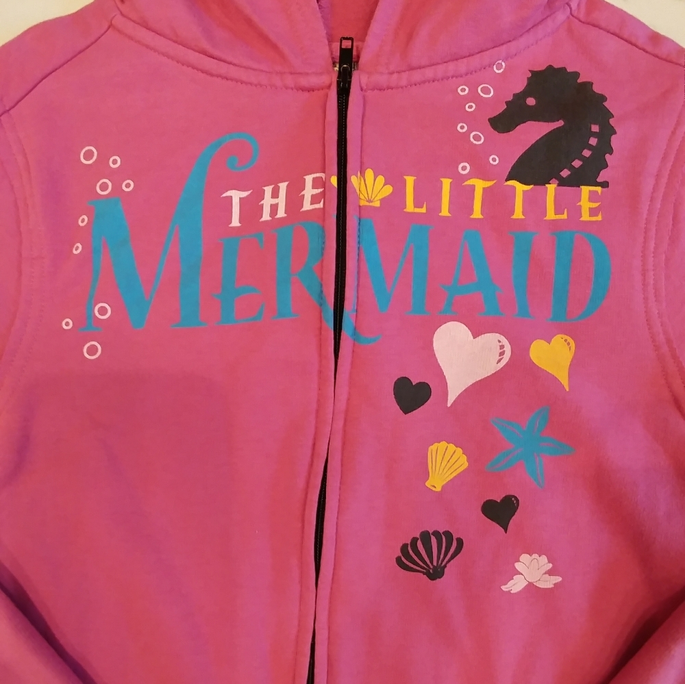 The Little Mermaid Disney Zip Hoodie Jacket Size L - Picture 3 of 6